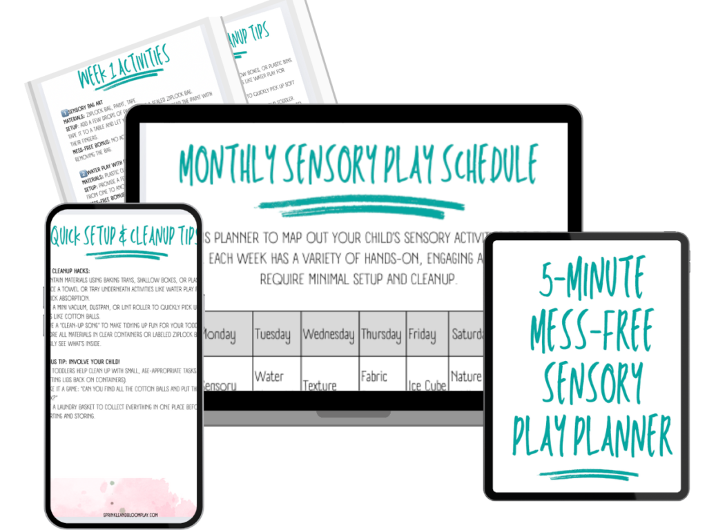 The 5-Minute Mess-Free Sensory Play Planner – Sprinkle and Bloom Play
